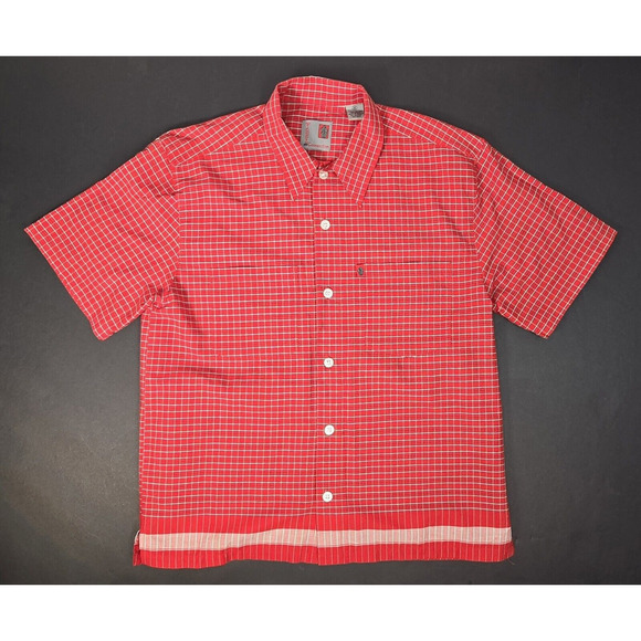 Pineapple Connection Boy's Medium Plaid 100% Cotton Short Sleeve Button Up Shirt - Picture 1 of 7